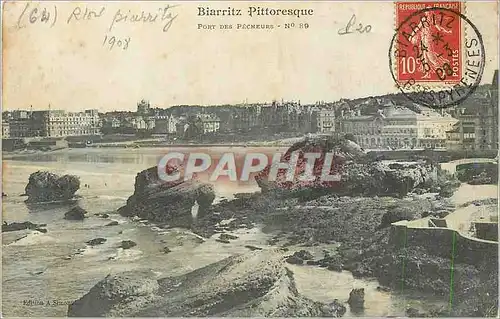 Cartes postales Biarritz Pittoresque Port des Pecheurs