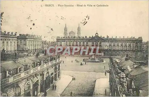 Ansichtskarte AK Nancy Place Stanislas Hotel de Ville et Cathedrale