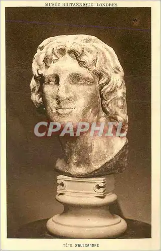Cartes postales Musee Britanique Londres Tete d'Alexandre