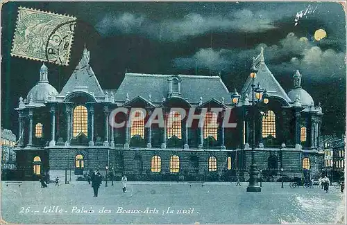 Cartes postales Lille Palais des Beaux Arts La Nuit