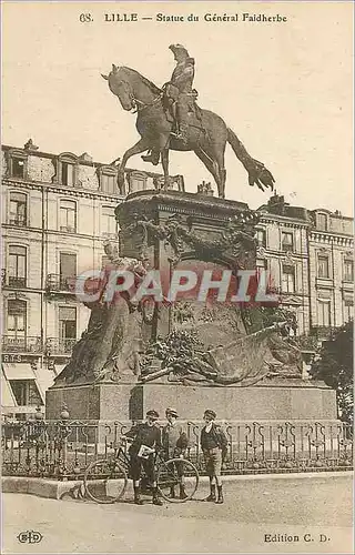 Ansichtskarte AK Lille Statue de General Faidherbe Veloc Cycle