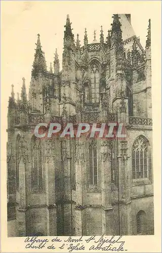 Cartes postales Abbaye de Mont Saint Michel Chevet de l'Eglise Abbatiale