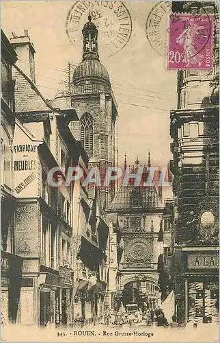 Cartes postales Rouen Rue Grosse Horloge