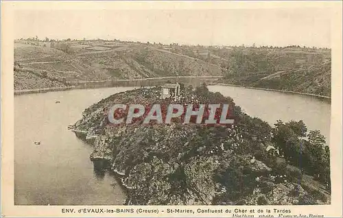 Cartes postales Env d'Evaux les Bains (Creuse) St Marien Confluent du Cher et de la Tardes