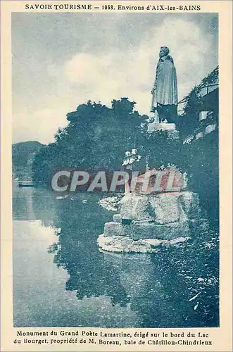 Cartes postales Environs d'Aix les Bains Savoie Tourisme Monument du Grand Poete Lamartine