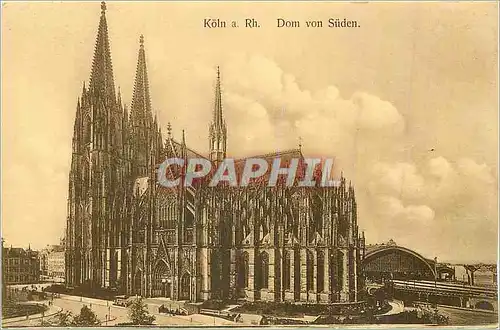 Ansichtskarte AK Koln a Rh Dom von Suden