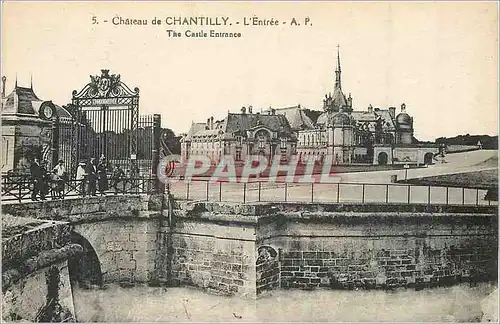 Cartes postales Chateau de Chantilly L'Entree