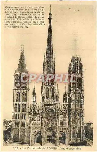 Cartes postales La Cathedrale de Rouen Vue d'ensemble