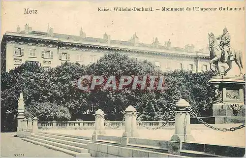 Cartes postales Metz Kaiser Monument de l'Empereur Guillaume