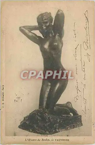 Cartes postales Faunesse L'Oeuvre de Rodin