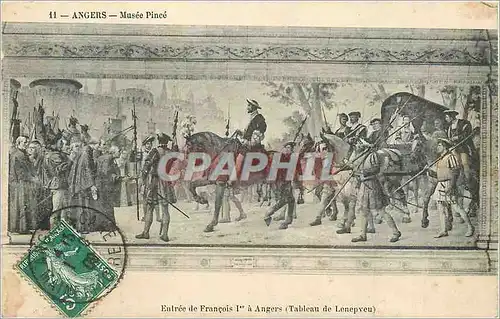 Cartes postales Angers Musee Pince Entree de Francois Ier a Angers (Tableau de Lenepveu)