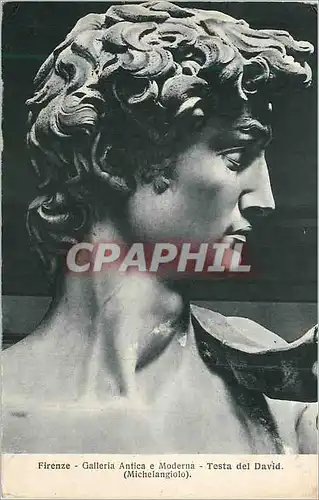 Cartes postales Firenze Galleria Antica e Moderna Testa del David (Michelangiolo)