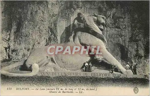 Ansichtskarte AK Belfort le Lion Oeuvre de Bartholdi