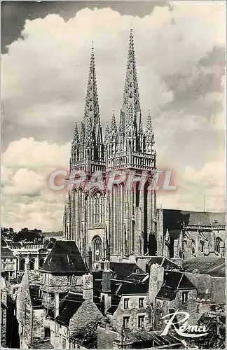 Moderne Karte Quimper (Finistere) La Cathedrale Saint Corentin