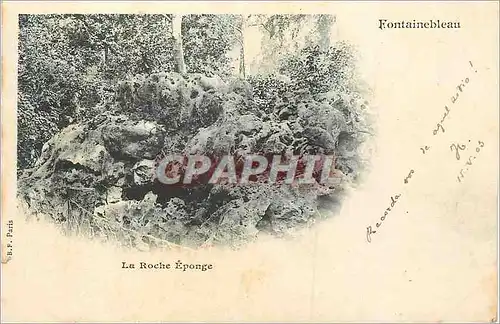 Ansichtskarte AK Fontainebleau La Roche Eponge (carte 1900)