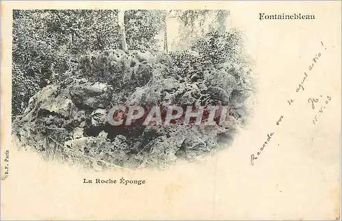Cartes postales Fontainebleau La Roche Eponge (carte 1900)