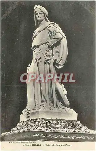 Cartes postales Bourges Statue de Jacques Coeur