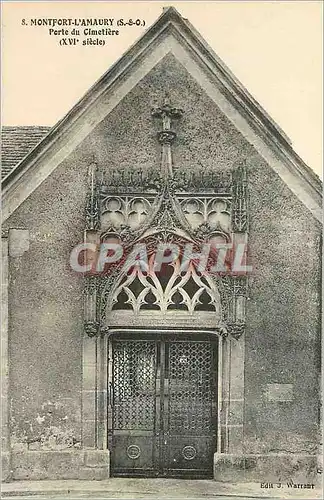 Ansichtskarte AK Montfort l'Amaury (S et O) Porte du Cimetiere (XVIe siecle)