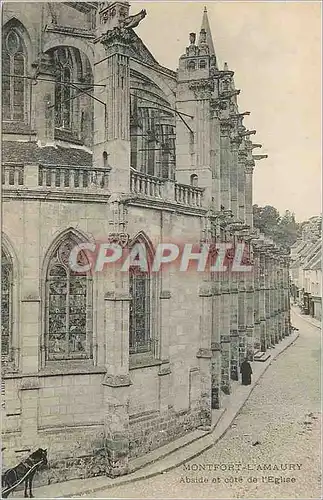 Ansichtskarte AK Montfort l'Amaury Abside et Cote de l'Eglise