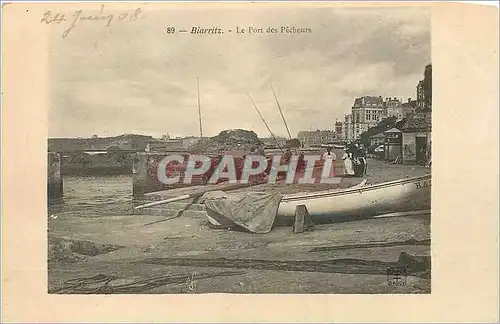 Cartes postales Biarritz le Port des Pecheurs Bateau