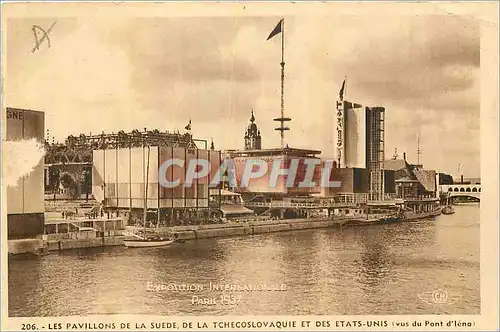 Cartes postales Exposition Internationale Paris 1937 les Pavillons de la Suede