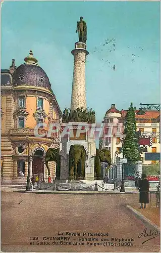 Cartes postales Chambery Fontaine des Elephants la Savoie Pittoresque