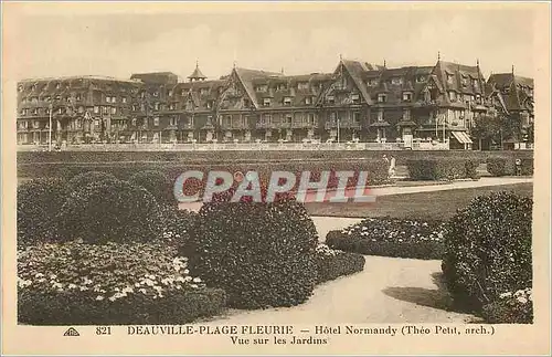 Cartes postales Deauville Plage Fleurie Hotel Normandy Vue sur les Jardins