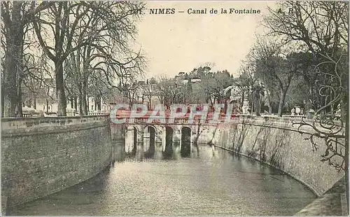 Cartes postales Nimes Canal de la Fontaine