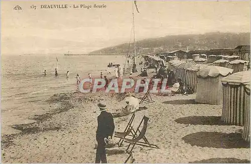 Cartes postales Deauville La Plage Fleurie