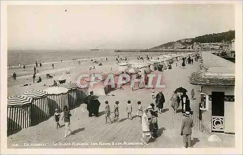 Moderne Karte Deauville La Plage Fleurie Les Bains et les Planches