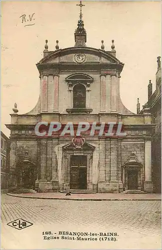 Cartes postales Besancon les Bains Eglise Saint Maurice (1712)