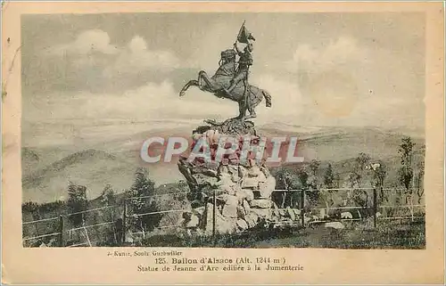 Ansichtskarte AK Ballon d'Alsace (Alt 1244 m) Statue de Jeanne d'Arc Edifiee a la Jumenterie