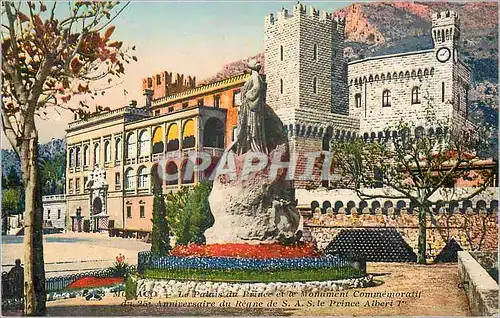 Cartes postales Monaco Le Palais du Prince et le Monument Commemoratif du 25e Anniversaire du Regne de S A S Le