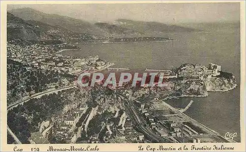 Cartes postales Monaco Monte Carlo Le Cap Martin et la Frontiere Italienne