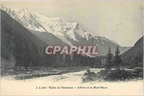 Ansichtskarte AK Vallee de Chamonix L'Arve et le Mont Blanc