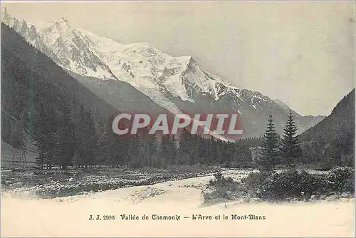 Cartes postales Vallee de Chamonix L'Arve et le Mont Blanc