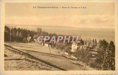 Cartes postales Thonon les Bains Route de Corzent et le Lac