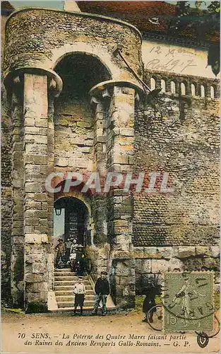 Cartes postales Sens la Poterne des Quatres Mares  Enfants