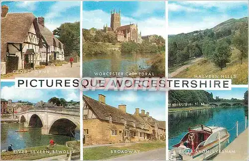 Moderne Karte Picturesque Worcestershire