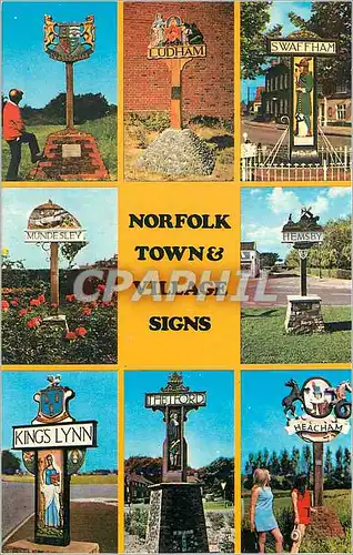 Cartes postales moderne Norfolk Town and Village Signs