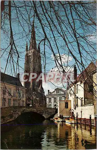 Cartes postales moderne Bruges Eglise Notre Dame (Vue du Dijver)