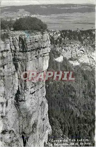 Cartes postales moderne Creux du Van 1465m le Falconaire 166m de Haut