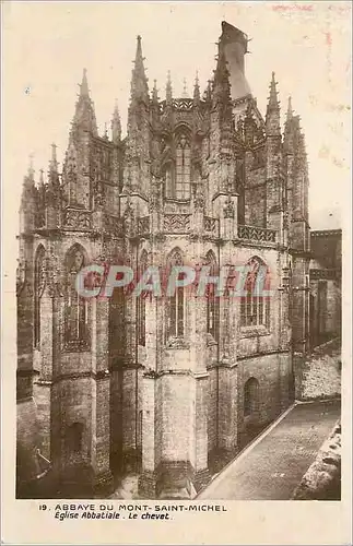 Ansichtskarte AK Abbaye du Mont Saint Michel Eglise Abbatiale le Chevet