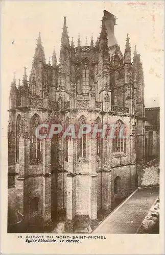 Cartes postales Abbaye du Mont Saint Michel Eglise Abbatiale le Chevet