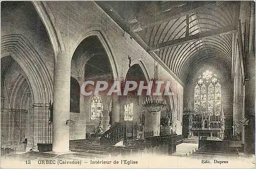 Ansichtskarte AK Orbec (Calvados) Interieur de l'Eglise