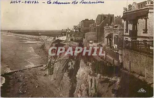 Cartes postales moderne Ault Onival le Chemin des Douaniers et la Petite Plage