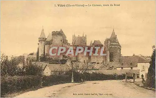 Cartes postales Vitre (Ille et Vilaine) le Chateau Route de Brest