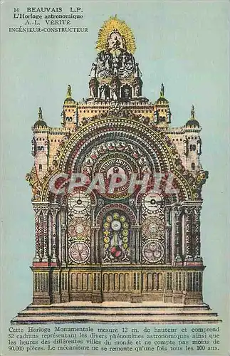 Cartes postales Beauvais l'Horloge Astronomique la Verite