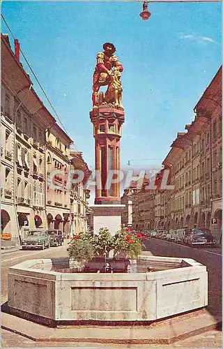 Moderne Karte Berne la Fontaine de Samson