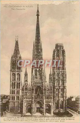 Cartes postales La Cathedrale de Rouen vue Generale